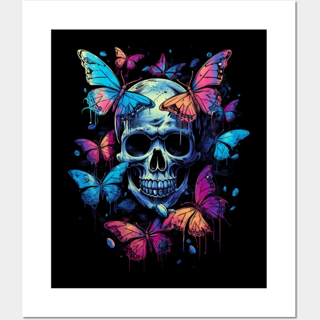 Fairy Grunge Fairycore Aesthetic Skeleton Butterfly Gothic Wall Art by Spit in my face PODCAST